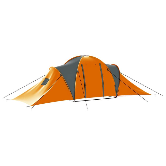 Cort camping, 9 persoane, gri și portocaliu, material textil - WALTI WALTI