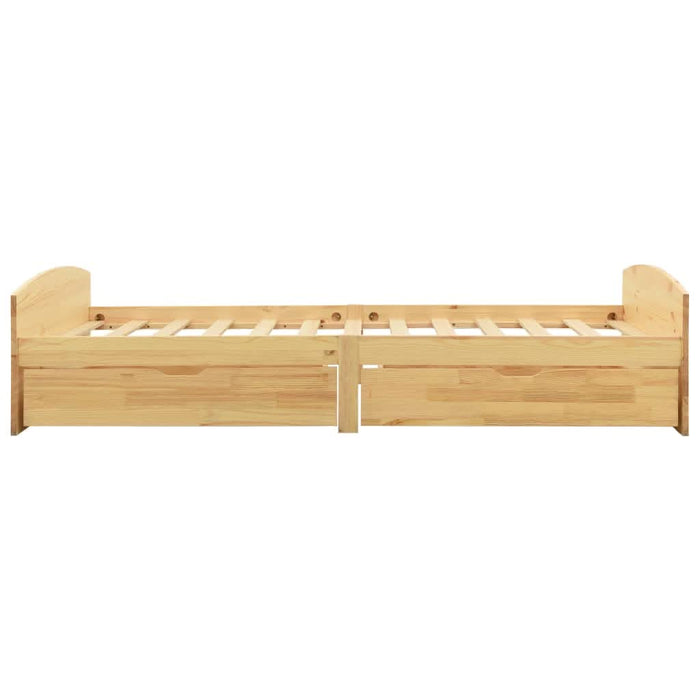 Cadru de pat cu 2 sertare, 90 x 200 cm, lemn masiv de pin - WALTI WALTI