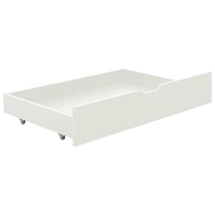 Cadru de pat cu 2 sertare, alb, 90 x 200 cm, lemn masiv de pin - WALTI WALTI