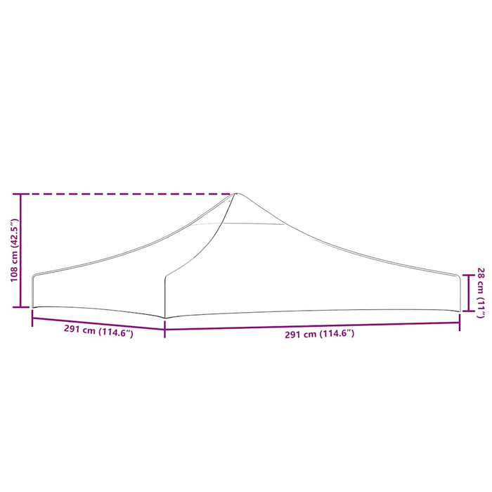 Acoperiș pentru cort de petrecere, negru, 3 x 3 m, 270 g/m² WALTI