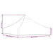 Acoperiș pentru cort de petrecere, cărămiziu, 2 x 2 m, 270 g/m² - WALTI WALTI