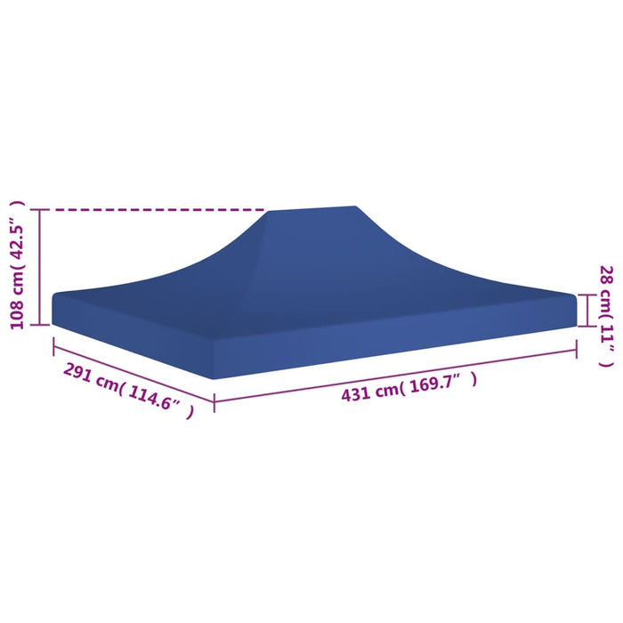 Acoperiș cort de petrecere, albastru, 4,5 x 3 m, 270 g /m² - WALTI WALTI