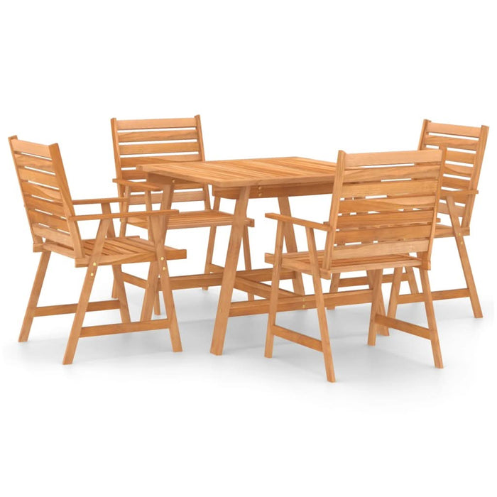 Set mobilier de masă pentru grădină, 5 piese, lemn masiv acacia - WALTI WALTI