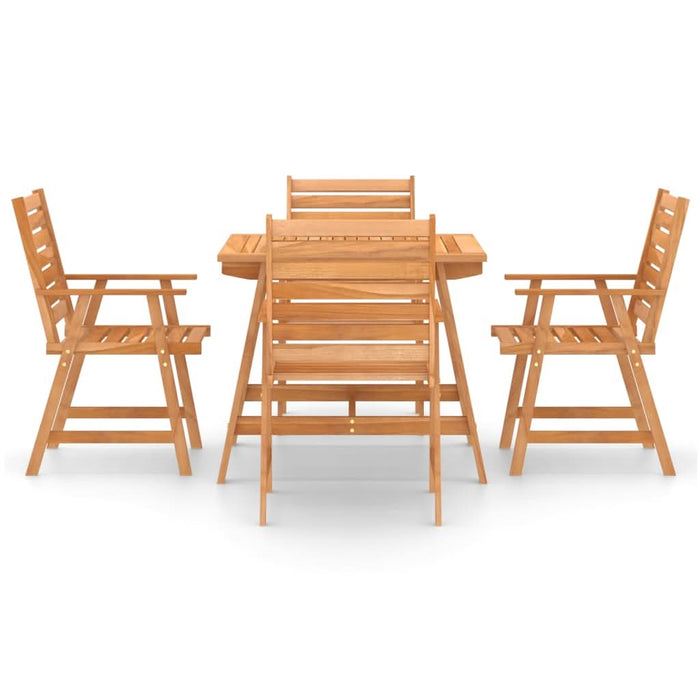 Set mobilier de masă pentru grădină, 5 piese, lemn masiv acacia - WALTI WALTI