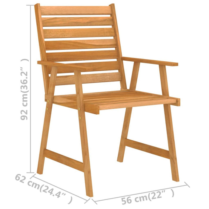 Set mobilier de masă pentru grădină, 5 piese, lemn masiv acacia - WALTI WALTI