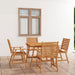 Set mobilier de masă pentru grădină, 5 piese, lemn masiv acacia - WALTI WALTI
