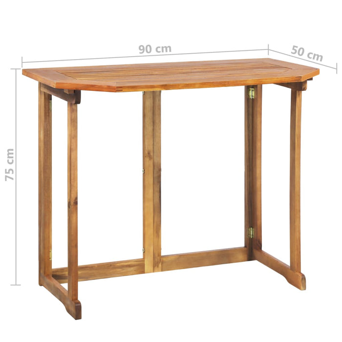 Set mobilier bistro, 4 piese, lemn masiv de acacia WALTI