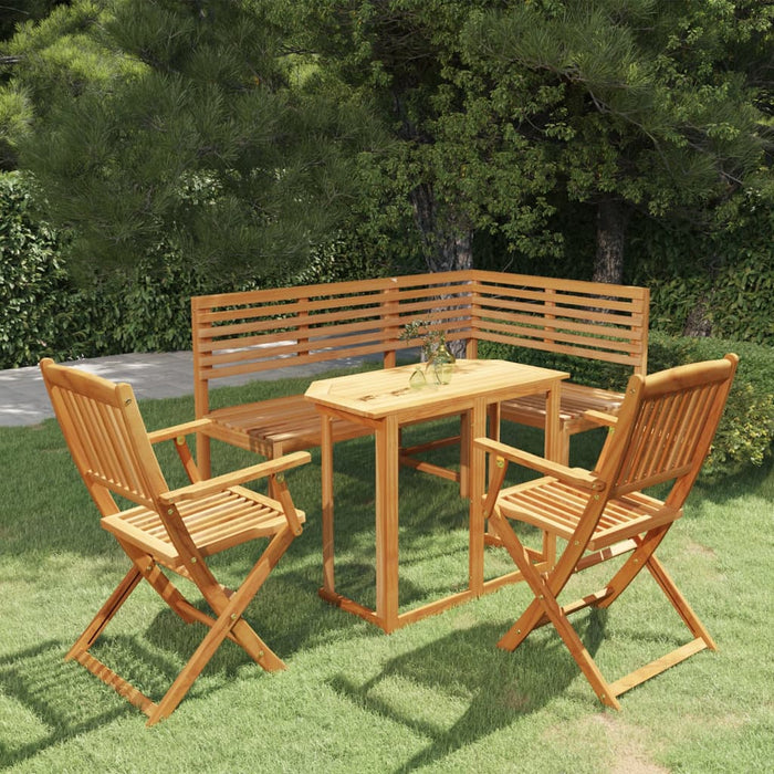 Set mobilier bistro, 4 piese, lemn masiv de acacia WALTI