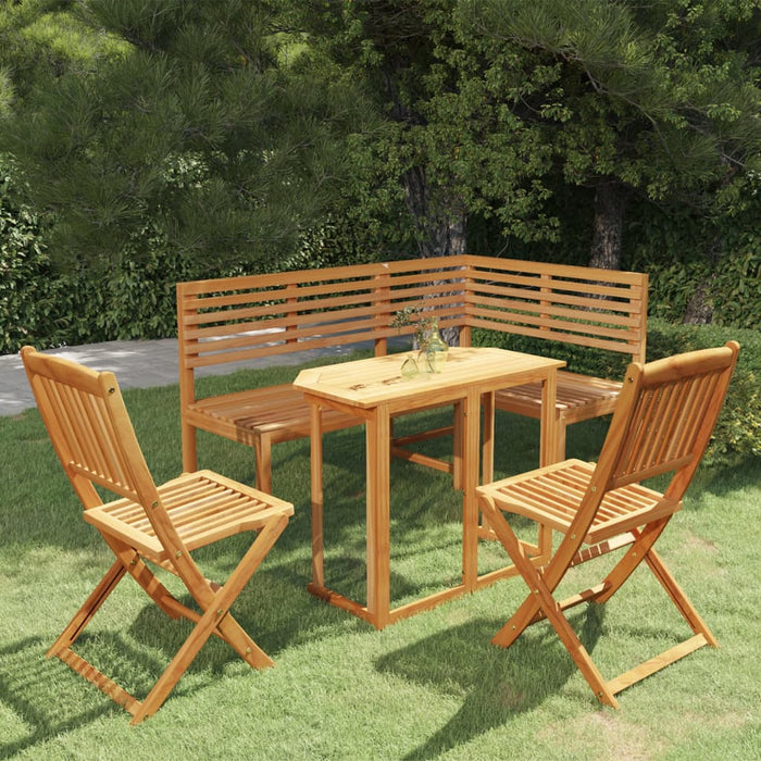 Set mobilier bistro, 4 piese, lemn masiv de acacia WALTI