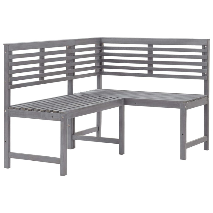 Set mobilier bistro, 4 piese, gri, lemn masiv de acacia WALTI