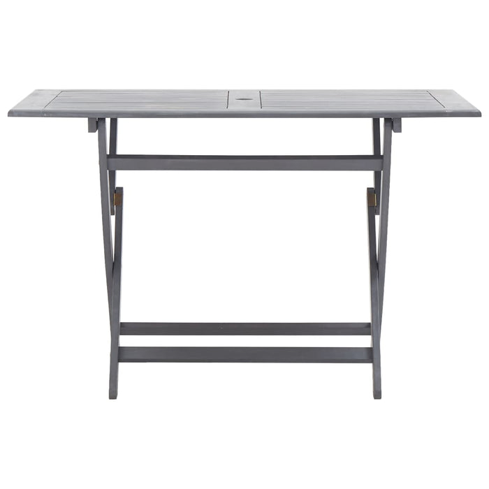 Set mobilier de grădină, 7 piese, gri, lemn masiv de acacia WALTI