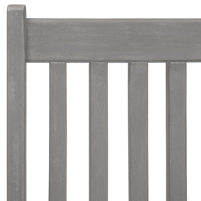 Set mobilier de grădină cu 5 piese (150-200) x 100 cm, lemn masiv de acacia, gri WALTI