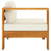 Canapea grădină cu 3 locuri, perne alb/crem, lemn masiv acacia - WALTI WALTI