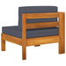 Set mobilier grădină perne gri închis, 5 piese, lemn acacia - WALTI WALTI