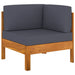 Set mobilier grădină perne gri închis, 5 piese, lemn acacia - WALTI WALTI