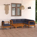 Set mobilier grădină perne gri închis, 7 piese, lemn acacia - WALTI WALTI