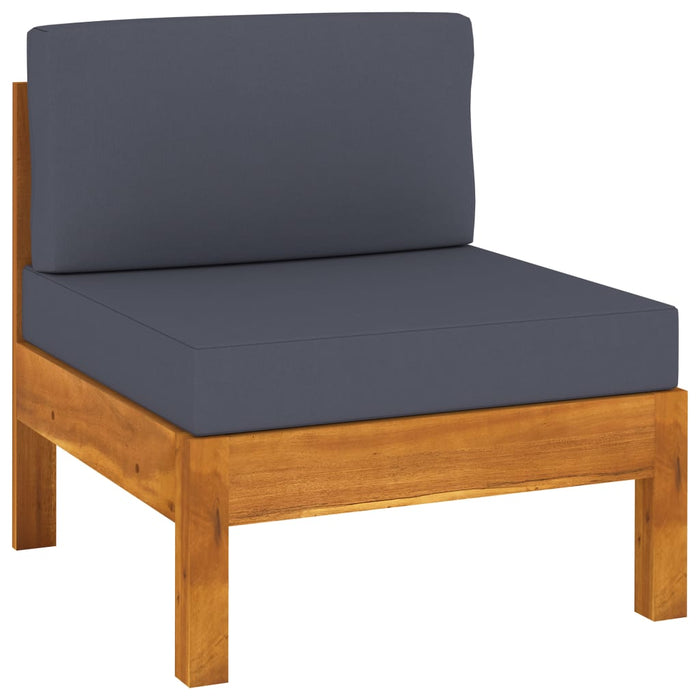 Set mobilier grădină perne gri închis, 9 piese, lemn acacia - WALTI WALTI