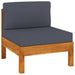 Set mobilier grădină perne gri închis, 9 piese, lemn acacia - WALTI WALTI