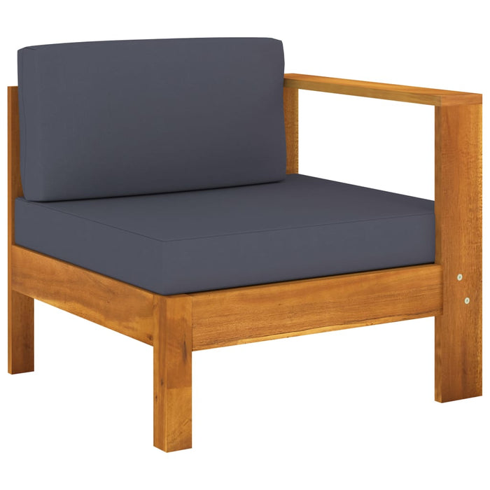 Set mobilier grădină perne gri închis, 9 piese, lemn acacia - WALTI WALTI