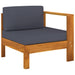 Set mobilier grădină perne gri închis, 9 piese, lemn acacia - WALTI WALTI