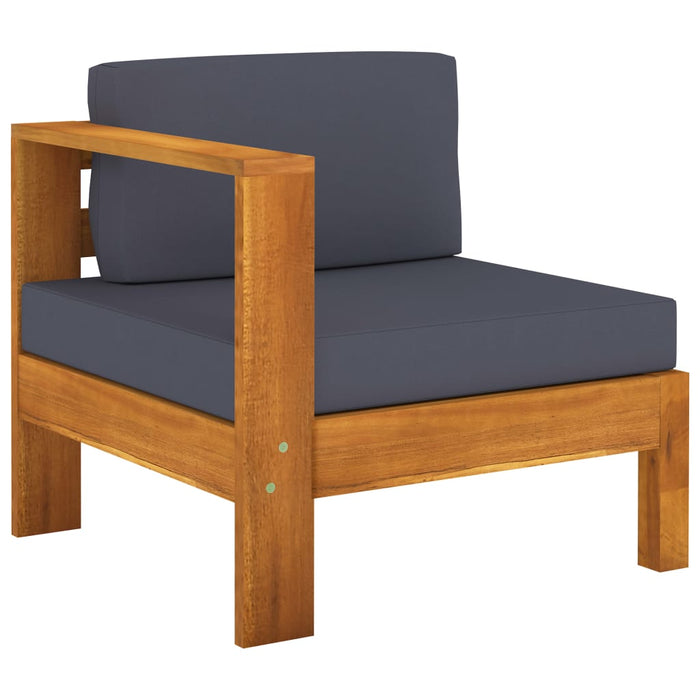 Set mobilier grădină perne gri închis, 9 piese, lemn acacia - WALTI WALTI