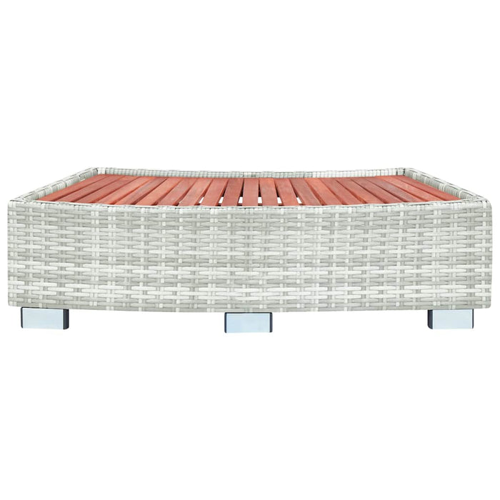 Treaptă pentru spa, gri deschis, 92 x 45 x 25 cm, poliratan WALTI