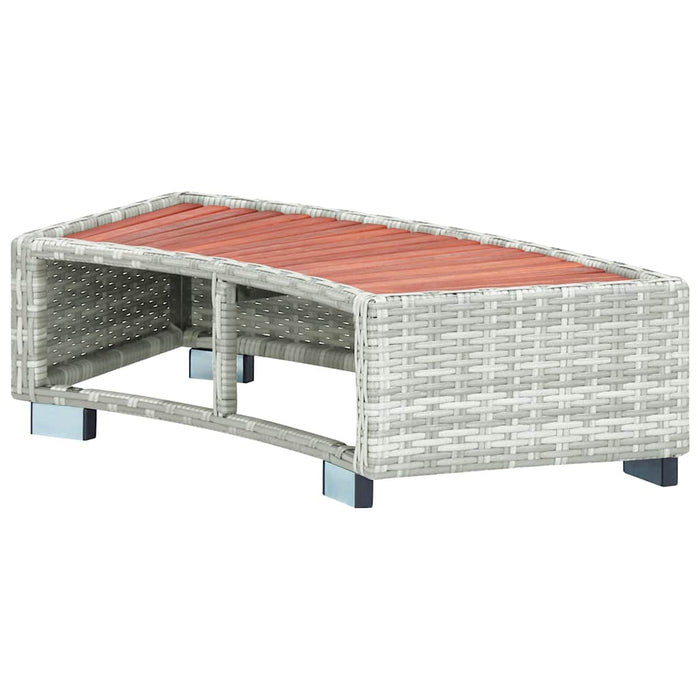 Treaptă pentru spa, gri deschis, 92 x 45 x 25 cm, poliratan WALTI