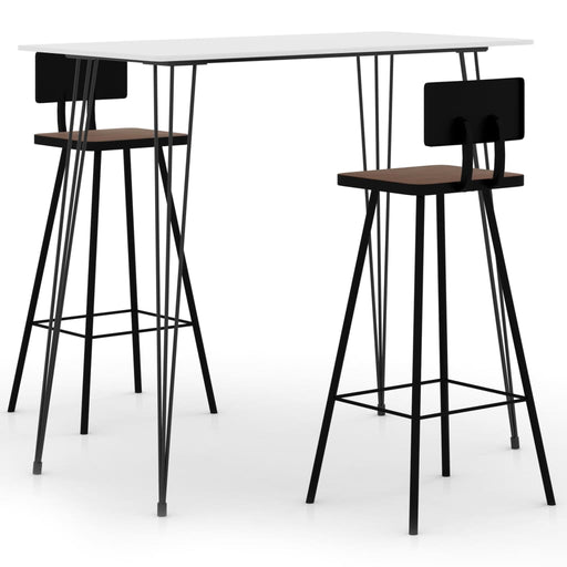 Set mobilier de bar, 3 piese, alb - WALTI WALTI