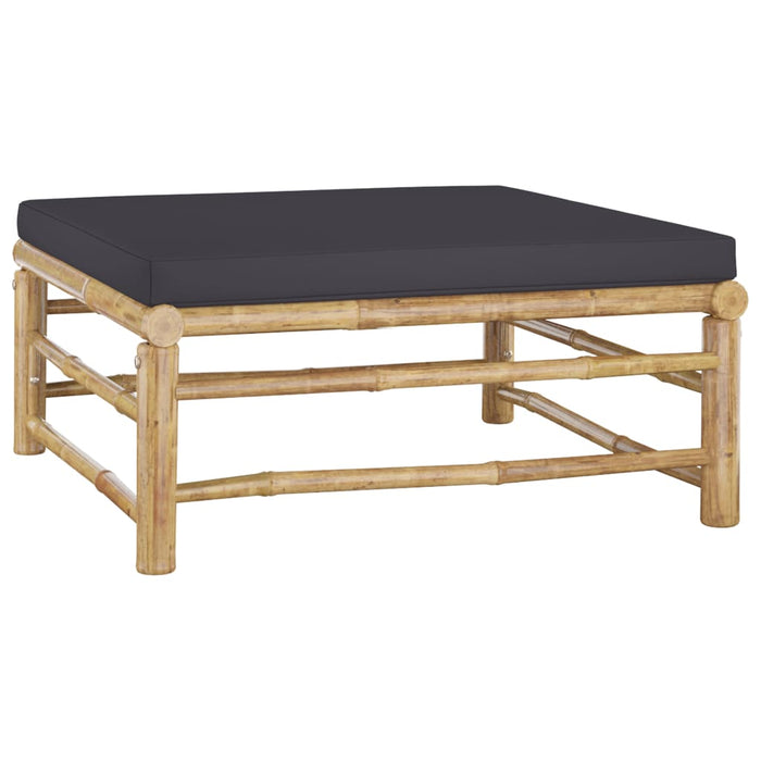 Set mobilier de grădină cu perne gri închis, 5 piese, bambus - WALTI WALTI