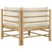 Set mobilier de grădină cu perne alb crem, 2 piese, bambus - WALTI WALTI