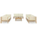 Set mobilier de grădină, cu perne alb crem, 9 piese, bambus - WALTI WALTI