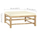 Set mobilier de grădină, cu perne alb crem, 3 piese, bambus - WALTI WALTI