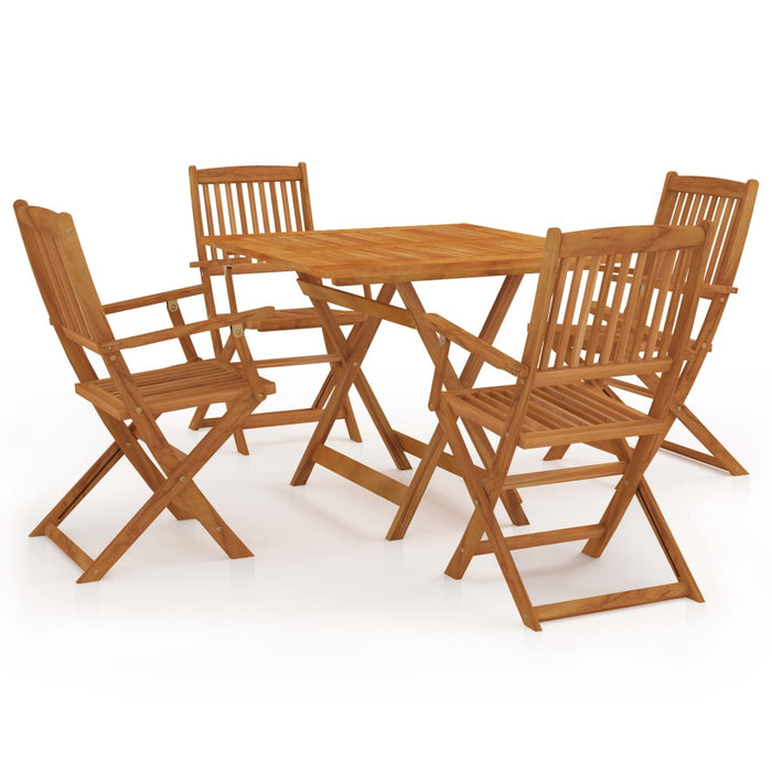 Set mobilier grădină, pliabil, 5 piese, lemn masiv acacia WALTI