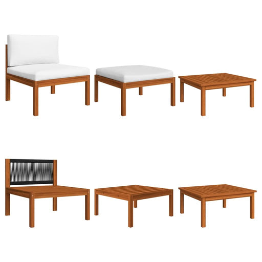 Set mobilier de grădină cu perne, 3 piese, lemn masiv de acacia - WALTI WALTI