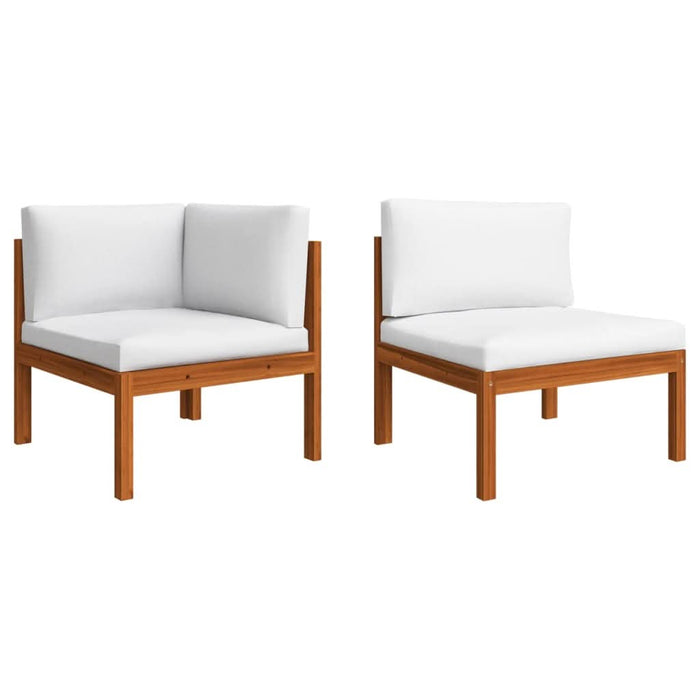 Set mobilier de grădină cu perne, 2 piese, lemn masiv de acacia - WALTI WALTI