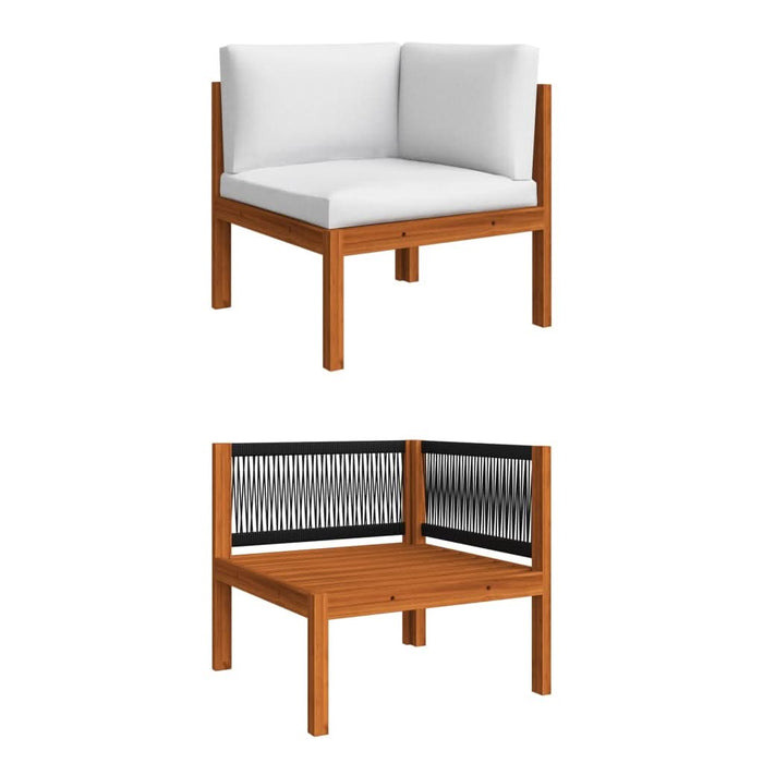 Set mobilier de grădină cu perne, 2 piese, lemn masiv de acacia - WALTI WALTI