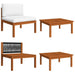 Set mobilier de grădină cu perne, 2 piese, lemn masiv acacia - WALTI WALTI