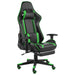 Scaun de jocuri pivotant cu suport de picioare, verde, PVC - WALTI WALTI