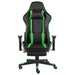 Scaun de jocuri pivotant cu suport de picioare, verde, PVC - WALTI WALTI