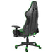 Scaun de jocuri pivotant cu suport de picioare, verde, PVC - WALTI WALTI