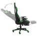 Scaun de jocuri pivotant cu suport de picioare, verde, PVC - WALTI WALTI