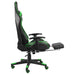 Scaun de jocuri pivotant cu suport de picioare, verde, PVC - WALTI WALTI