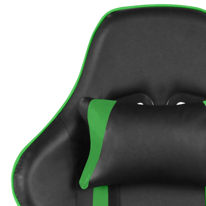 Scaun de jocuri pivotant cu suport de picioare, verde, PVC - WALTI WALTI