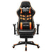 Scaun gaming cu suport picioare, negru/oranj, piele ecologică - WALTI WALTI