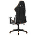 Scaun gaming cu suport picioare, negru/oranj, piele ecologică - WALTI WALTI