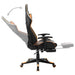 Scaun gaming cu suport picioare, negru/oranj, piele ecologică - WALTI WALTI