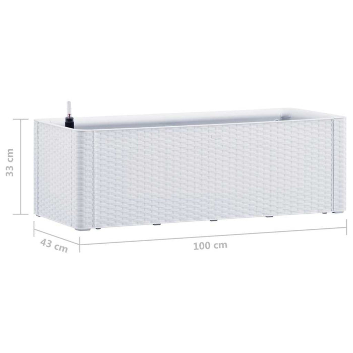 Strat înălțat grădină cu sistem auto-udare, alb, 100x43x33 cm - WALTI WALTI