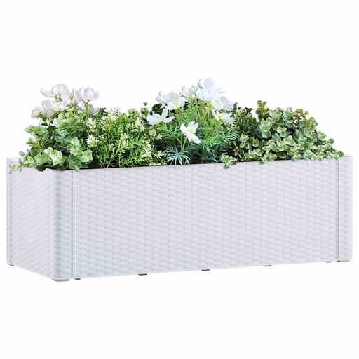 Strat înălțat grădină cu sistem auto-udare, alb, 100x43x33 cm - WALTI WALTI