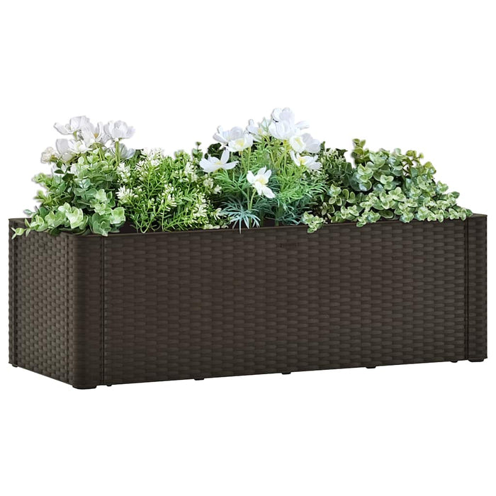Strat înălțat grădină sistem automat udare cafeniu 100x43x33 cm - WALTI WALTI