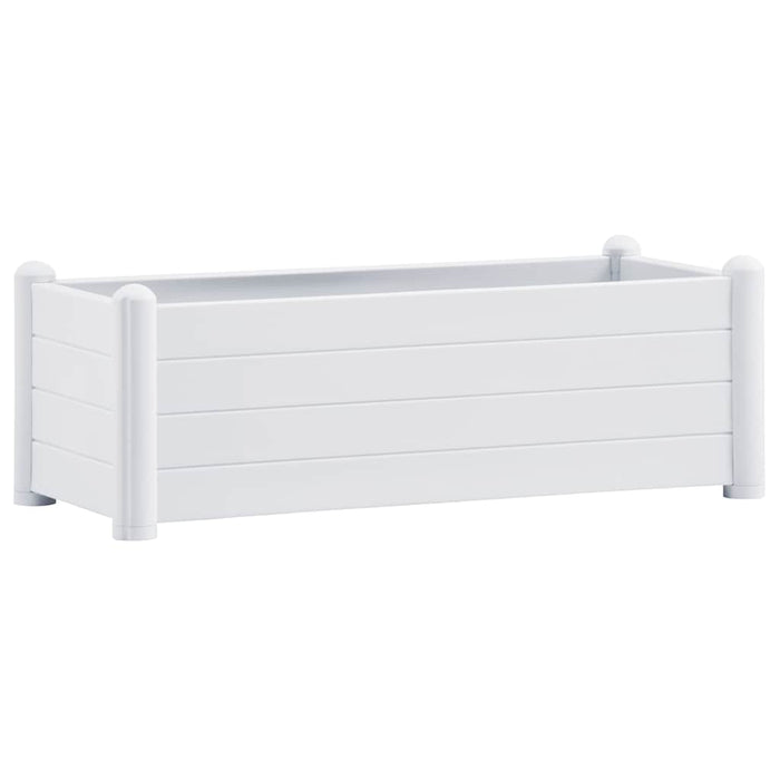Strat înălțat de grădină, alb, 100 x 43 x 35 cm, PP - WALTI WALTI